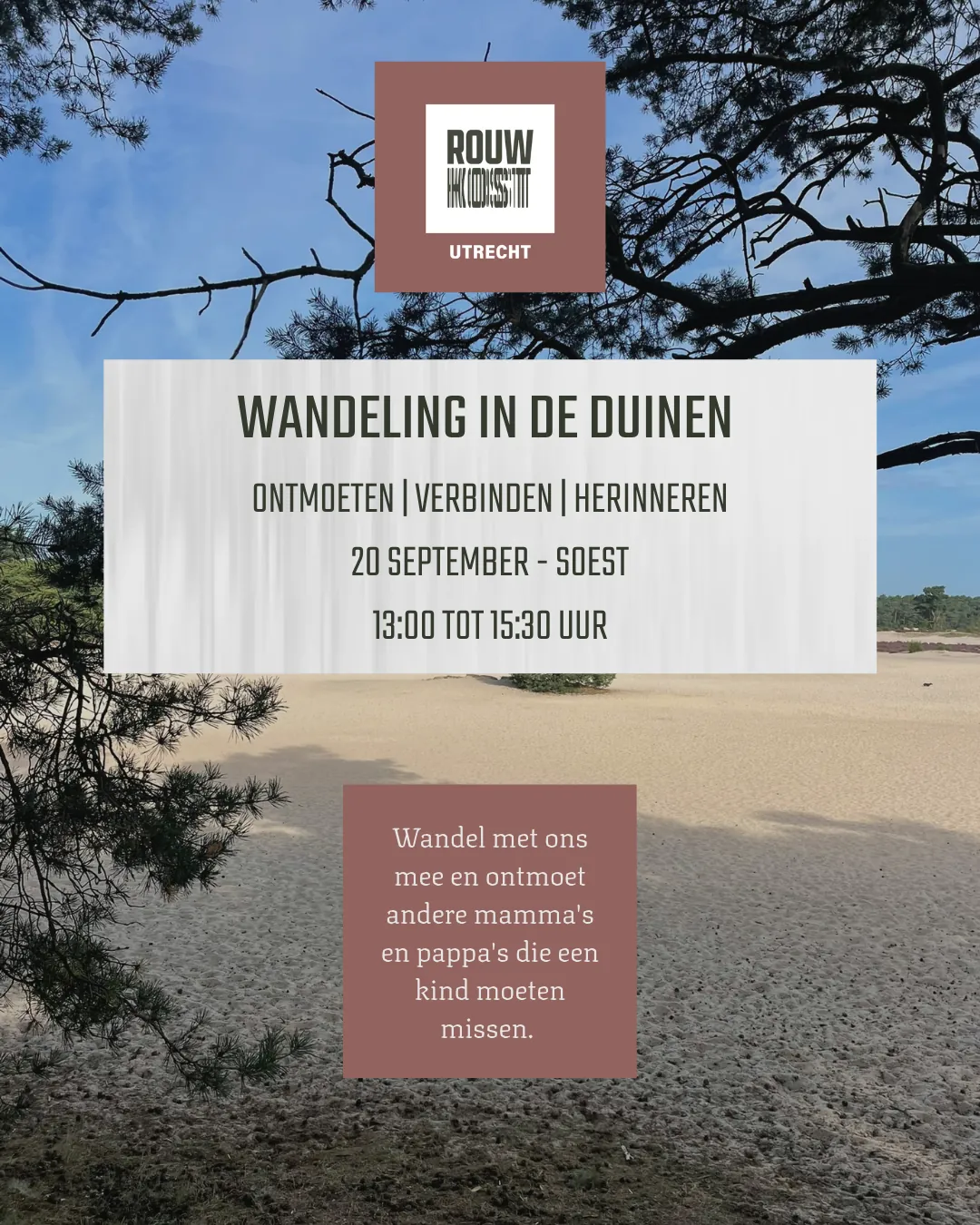 Wandeling in de duinen — Rouwkost Utrecht, 20 september, Soest
